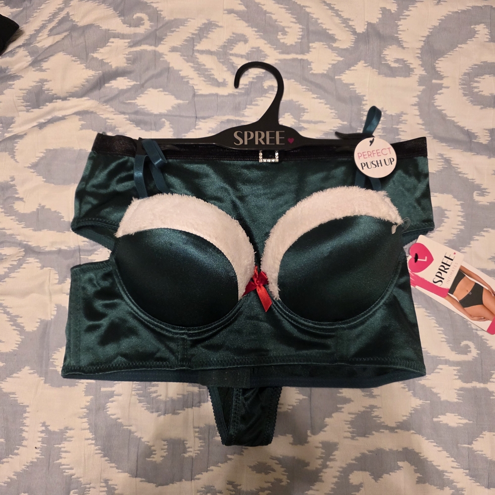 SPREE Emerald Push-Up Bra and Panty Set